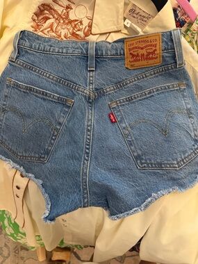 Levi's Light Blue Denim Cutoff High-Rise Shorts